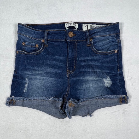 high waisted jean shorts - Picture 1 of 7